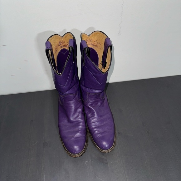 Women’s Justin Purple Roper Boots - Picture 4 of 9